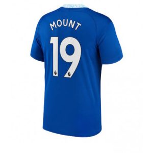 Chelsea Mason Mount #19 Thuis tenue Mensen 2022-23 Korte Mouw