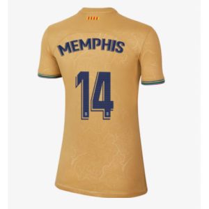 Dames Barcelona Memphis Depay #14 Uit tenue 2022-23 Korte Mouw