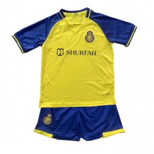 Kids Al-Nassr Thuis tenue 2023-24 Korte Mouw (+ Korte broeken)