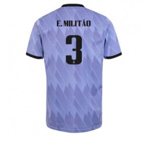 Real Madrid Eder Militao #3 Uit tenue Mensen 2022-23 Korte Mouw