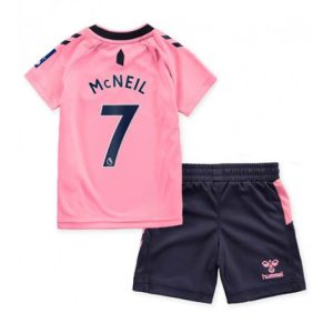 Kids Everton Dwight McNeil #7 Uit tenue 2022-23 Korte Mouw (+ Korte broeken)