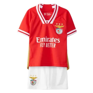 Kids SL Benfica Thuisshirt 2023-2024 Voetbalshirts Korte Mouw (+ Korte broeken)