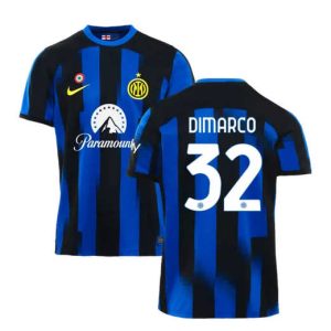 Inter Milan Federico Dimarco #32 Thuisshirt 2023-2024 Korte Mouw Voetbalshirts