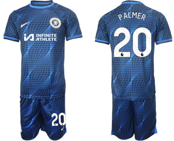 Chelsea Cole Palmer #20 Uitshirt 2023/24 Korte Mouw (+ Korte broeken) Voetbalshirts