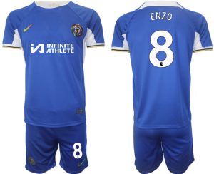 Chelsea Enzo Fernández #8 Thuisshirt 2023/24 Korte Mouw (+ Korte broeken) Voetbalshirts