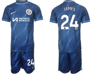 Chelsea Reece James #24 Uitshirt 2023/24 Korte Mouw (+ Korte broeken) Voetbalshirts