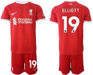 Liverpool Harvey Elliott #19 Thuisshirt 2023/24 Korte Mouw (+ Korte broeken) Voetbalshirts