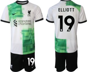 Liverpool Harvey Elliott #19 Uitshirt 2023/24 Korte Mouw (+ Korte broeken) Voetbalshirts