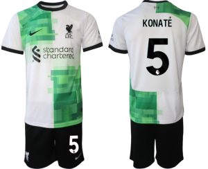 Liverpool Ibrahima Konate #5 Uitshirt 2023/24 Korte Mouw (+ Korte broeken) Voetbalshirts