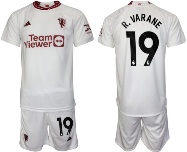 Manchester United Raphael Varane #19 Derde Shirt 2023/24 Korte Mouw (+ Korte broeken) Voetbalshirts