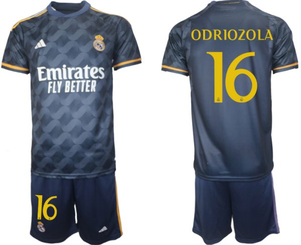 Real Madrid Alvaro Odriozola #16 Uitshirt 2023/24 Korte Mouw (+ Korte broeken) Voetbalshirts