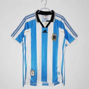 Argentinië 1998/99 Thuis tenue Korte Mouw Klassieke Retro Voetbalshirts