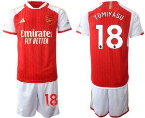 Arsenal Takehiro Tomiyasu #18 Thuisshirt 2023-24 Mensen Korte Mouw (+ Korte broeken) Voetbalshirts