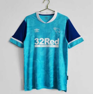 Derby County FC 2021/22 Uit tenue Korte Mouw Klassieke Retro Voetbalshirts