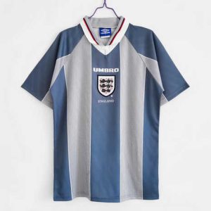 Engeland Euro 1996 Uit tenue Korte Mouw Klassieke Retro Voetbalshirts