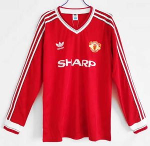 Manchester United 1986/88 Thuis tenue Lange Mouwen Klassieke Retro Voetbalshirts