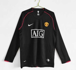 Manchester United 2007/08 Uit tenue Lange Mouwen Klassieke Retro Voetbalshirts