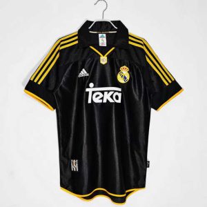 Real Madrid 1999/01 Uit tenue Korte Mouw Klassieke Retro Voetbalshirts