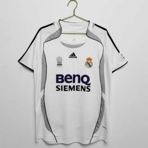 Real Madrid 2006/07 Thuis tenue Korte Mouw Klassieke Retro Voetbalshirts