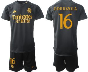 Real Madrid Alvaro Odriozola #16 Derde Shirt 2023-24 Mensen Korte Mouw (+ Korte broeken) Voetbalshirts