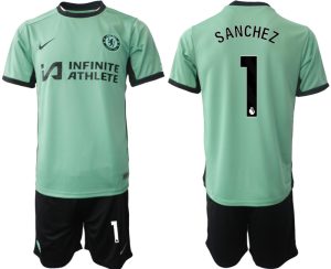 Chelsea Robert Sanchez #1 Derde Shirt 2023-24 Mensen Korte Mouw (+ Korte broeken) Voetbalshirts