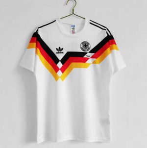 Duitsland 1990 Thuisshirt Korte Mouw Klassieke Retro Voetbalshirts