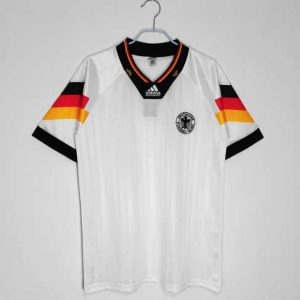 Duitsland 1992 Thuisshirt Korte Mouw Klassieke Retro Voetbalshirts