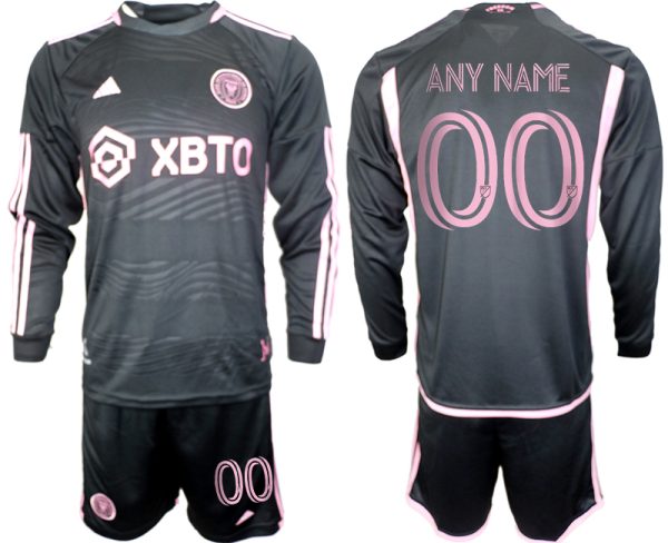 Inter Miami Any Name Uitshirt 2023-24 Mensen Lange Mouwen (+ Korte broeken) Voetbalshirts