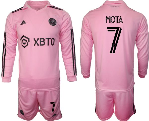 Inter Miami Jean Mota #7 Thuisshirt 2023-24 Mensen Lange Mouwen (+ Korte broeken) Voetbalshirts