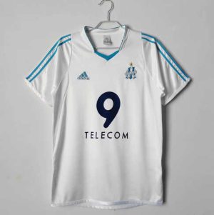 Olympique de Marseille 2002/03 Thuisshirt Korte Mouw Klassieke Retro Voetbalshirts