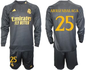 Real Madrid Kepa Arrizabalaga #25 Derde Shirt 2023-24 Mensen Lange Mouwen (+ Korte broeken) Voetbalshirts