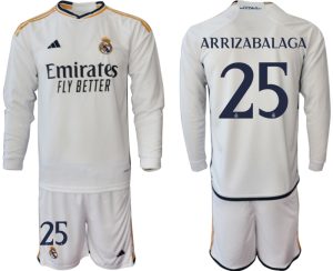 Real Madrid Kepa Arrizabalaga #25 Thuisshirt 2023-24 Mensen Lange Mouwen (+ Korte broeken) Voetbalshirts