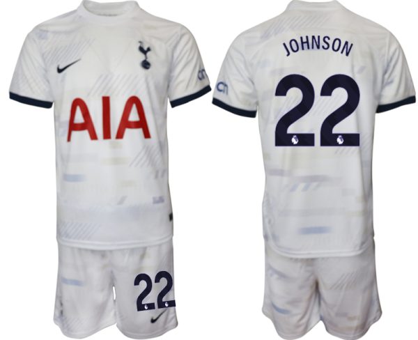 Tottenham Hotspur Brennan Johnson #22 Thuisshirt 2023-24 Mensen Korte Mouw (+ Korte broeken) Voetbalshirts