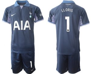 Tottenham Hotspur Hugo Lloris #1 Uitshirt 2023-24 Mensen Korte Mouw (+ Korte broeken) Voetbalshirts