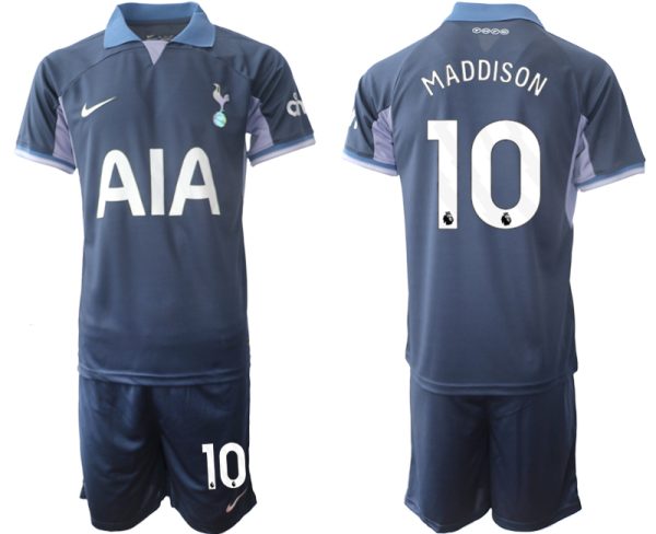 Tottenham Hotspur James Maddison #10 Uitshirt 2023-24 Mensen Korte Mouw (+ Korte broeken) Voetbalshirts