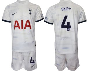 Tottenham Hotspur Oliver Skipp #4 Thuisshirt 2023-24 Mensen Korte Mouw (+ Korte broeken) Voetbalshirts