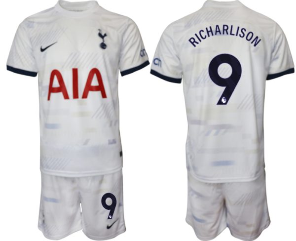 Tottenham Hotspur Richarlison #9 Thuisshirt 2023-24 Mensen Korte Mouw (+ Korte broeken) Voetbalshirts