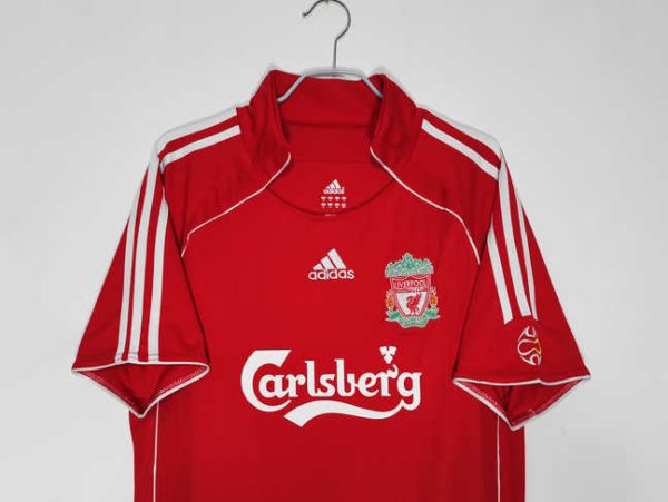 Liverpool 2006/07 Thuisshirt Korte Mouw Klassieke Retro Voetbalshirts-2