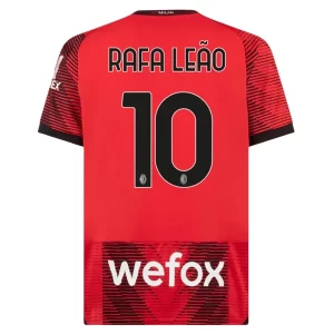 AC Milan Rafael Leão #10 Thuisshirt 2023-2024 Voetbalshirt met Korte Mouw