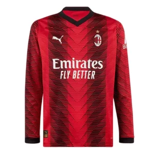 AC Milan Thuisshirt 2023-2024 Voetbalshirt met Lange Mouwen