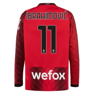 AC Milan Zlatan Ibrahimovic #11 Thuisshirt 2023-2024 Voetbalshirt met Lange Mouwen