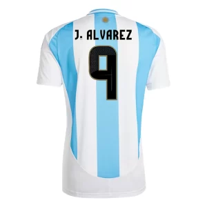 Argentinië Julian Alvarez #9 Thuisshirt Copa América 2024 Voetbalshirts Korte Mouw