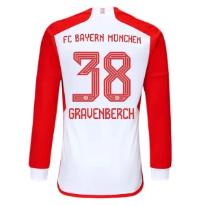 FC Bayern München Ryan Gravenberch #38 Thuisshirt 2023-2024 Voetbalshirt met Lange Mouwen