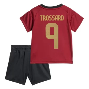 Kids België Leandro Trossard #9 Thuisshirt EK 2024 Voetbalshirts Korte Mouw (+ Korte broeken)