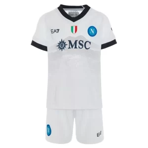 Kids SSC Napoli Uitshirt 2023-2024 Voetbalshirt met Korte Mouw (+ Korte broeken)