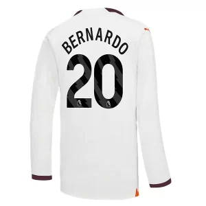 Manchester City Bernardo Silva #20 Uitshirt 2023-2024 Voetbalshirts Lange Mouwen