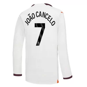 Manchester City Joao Cancelo #7 Uitshirt 2023-2024 Voetbalshirts Lange Mouwen