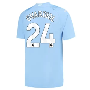 Manchester City Joško Gvardiol #24 Thuisshirt 2023-2024 Voetbalshirts Korte Mouw