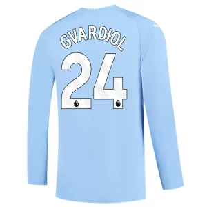 Manchester City Joško Gvardiol #24 Thuisshirt 2023-2024 Voetbalshirts Lange Mouwen