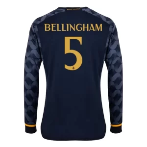 Real Madrid Jude Bellingham #5 Uitshirt 2023-2024 Voetbalshirt met Lange Mouwen